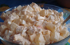 салат копченая курица с ананасами салат копченая курица с ананасами